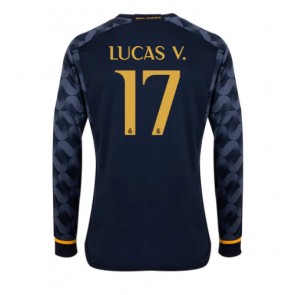 Lacne Muži Futbalové dres Real Madrid Lucas Vazquez #17 2023-24 Dlhy Rukáv - Preč
